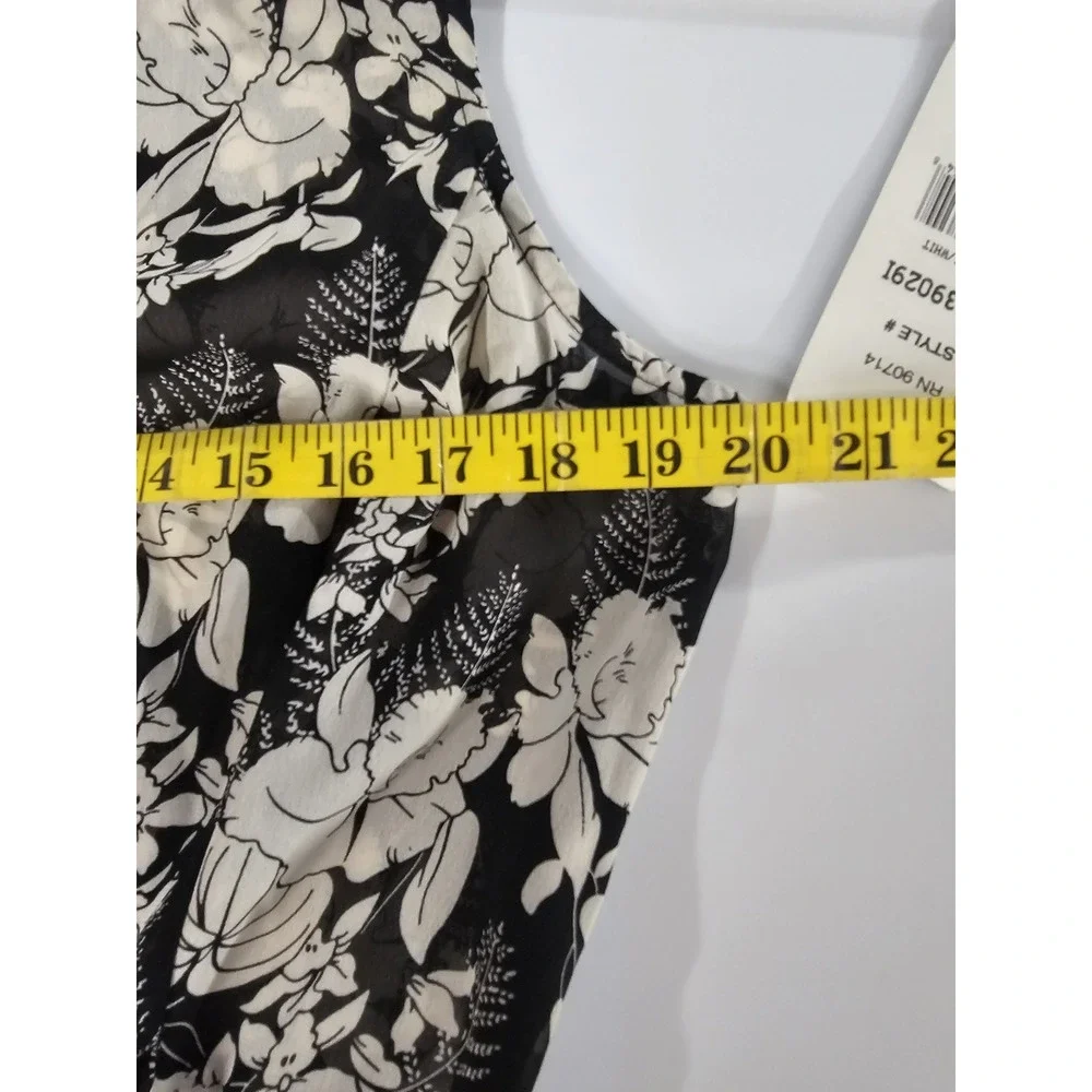 MSK Sheer Tiered Midi Dress Womens Sz 12 Boho Feminine Flowy Hippie Dark Fairy